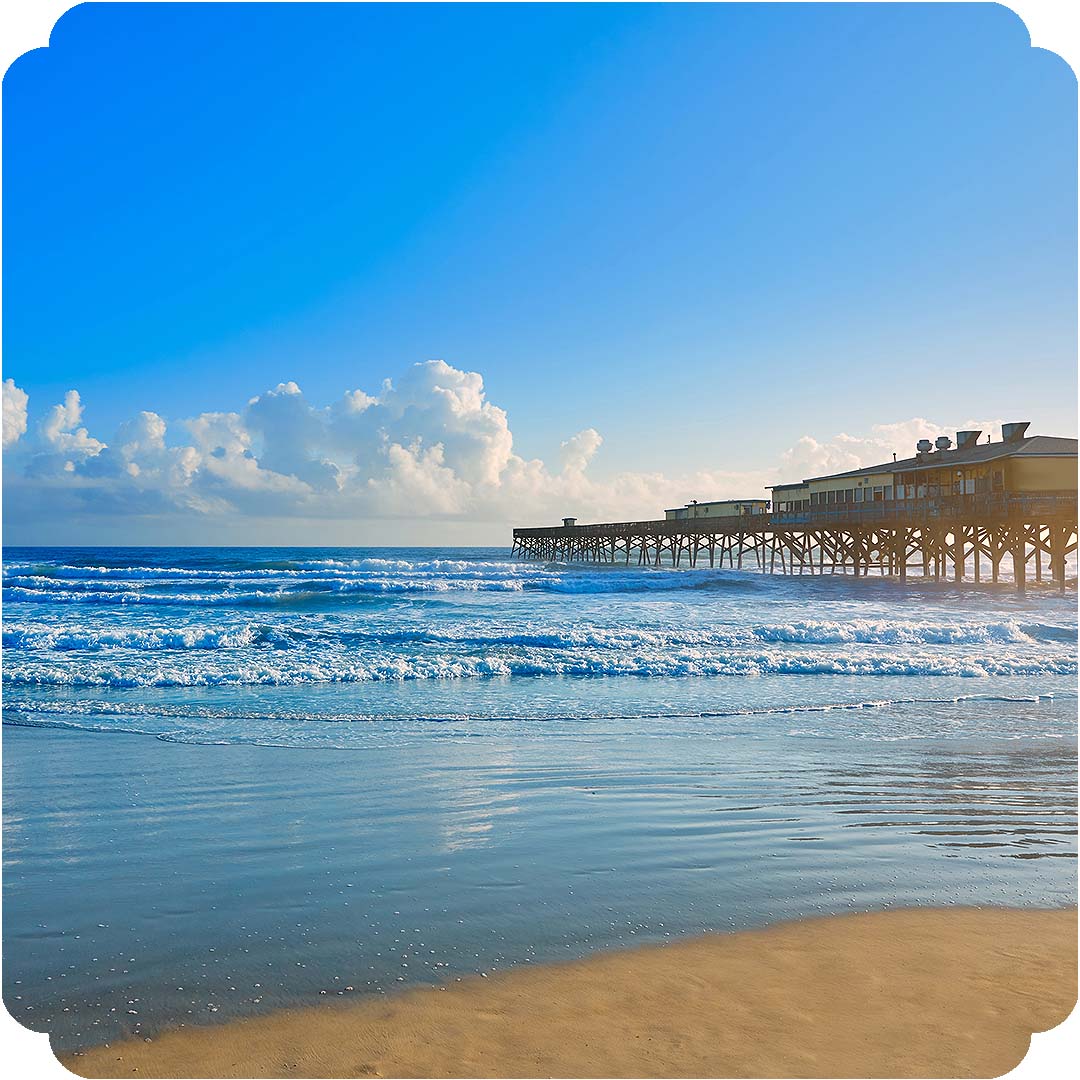 Daytona Beach and pier