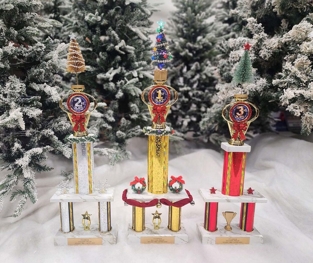 2025 holiday tree contest trophies